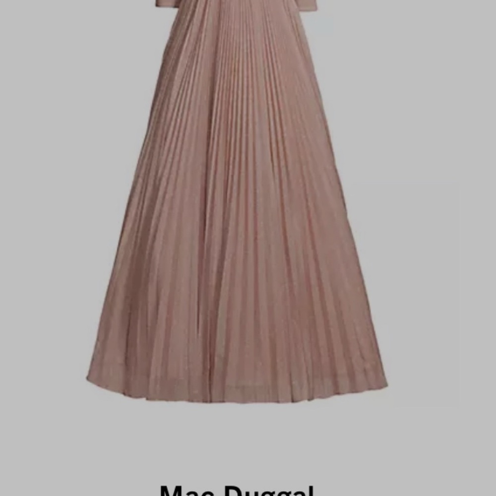 Mae Duggal Pleated Maxi Dress in Pink